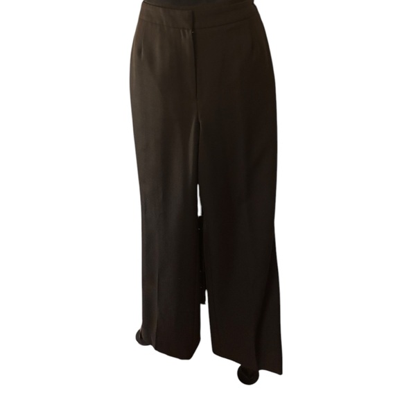 Reduced! Elegant Le Suit, Sz12 Roomy Black Wide-Leg Lined Trousers, Pants/Slacks - Picture 1 of 1